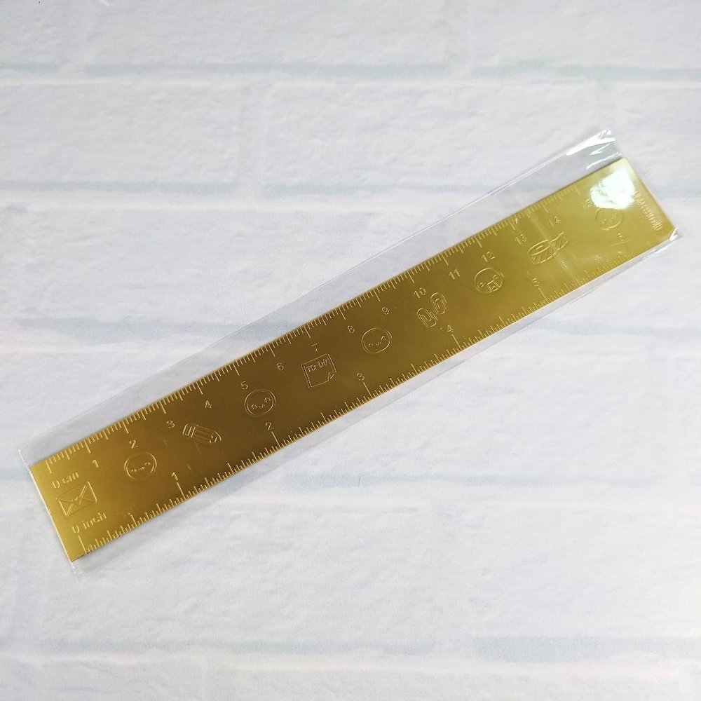 TheCoffeeMonsterzCo TCMC Gold 6" Metal Emoti Ruler